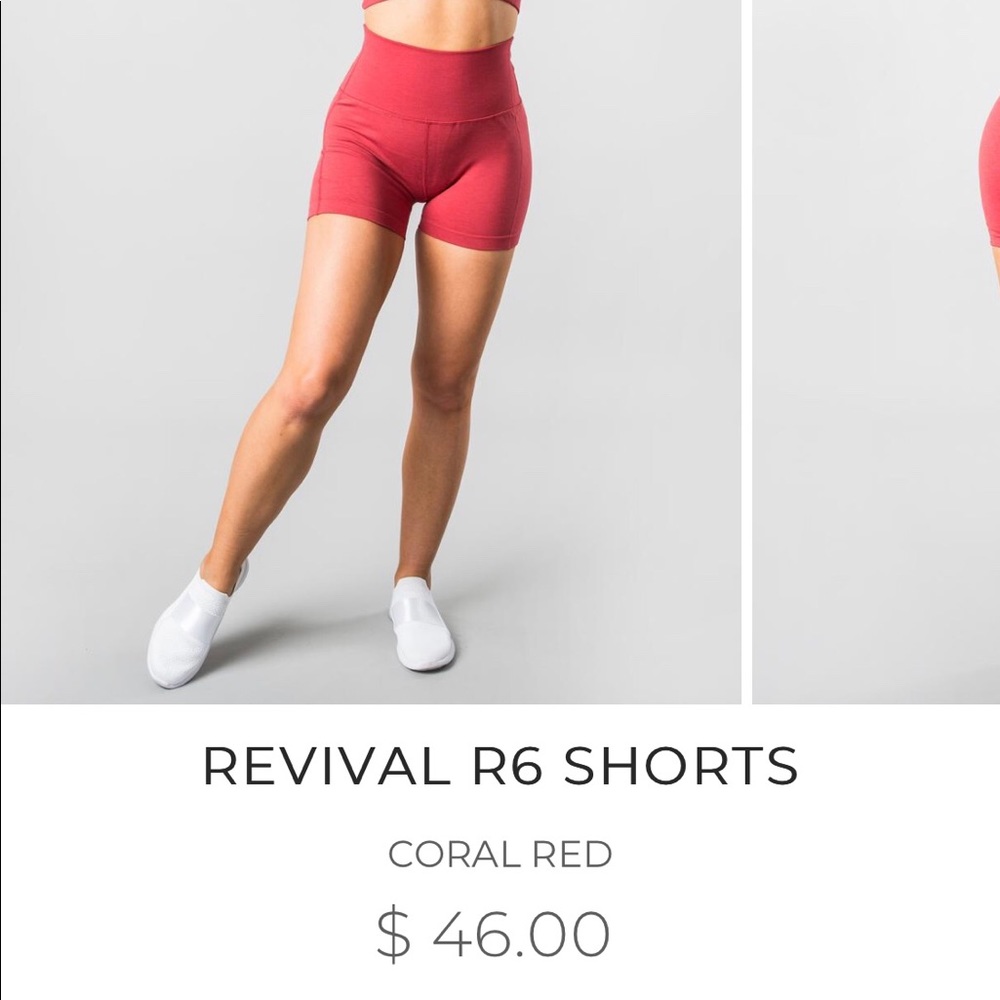 Alphalete REVIVAL R6 SHORTS in Coral Red